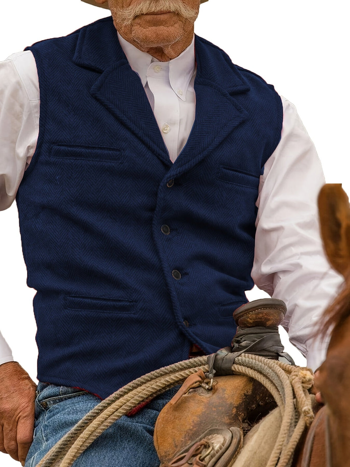 Colton | Heritage Herringbone Vest