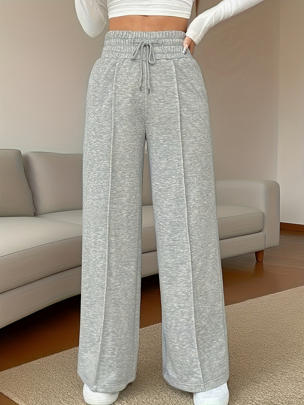 Rebecca | Cozy High-Waisted Wide-Leg Pants
