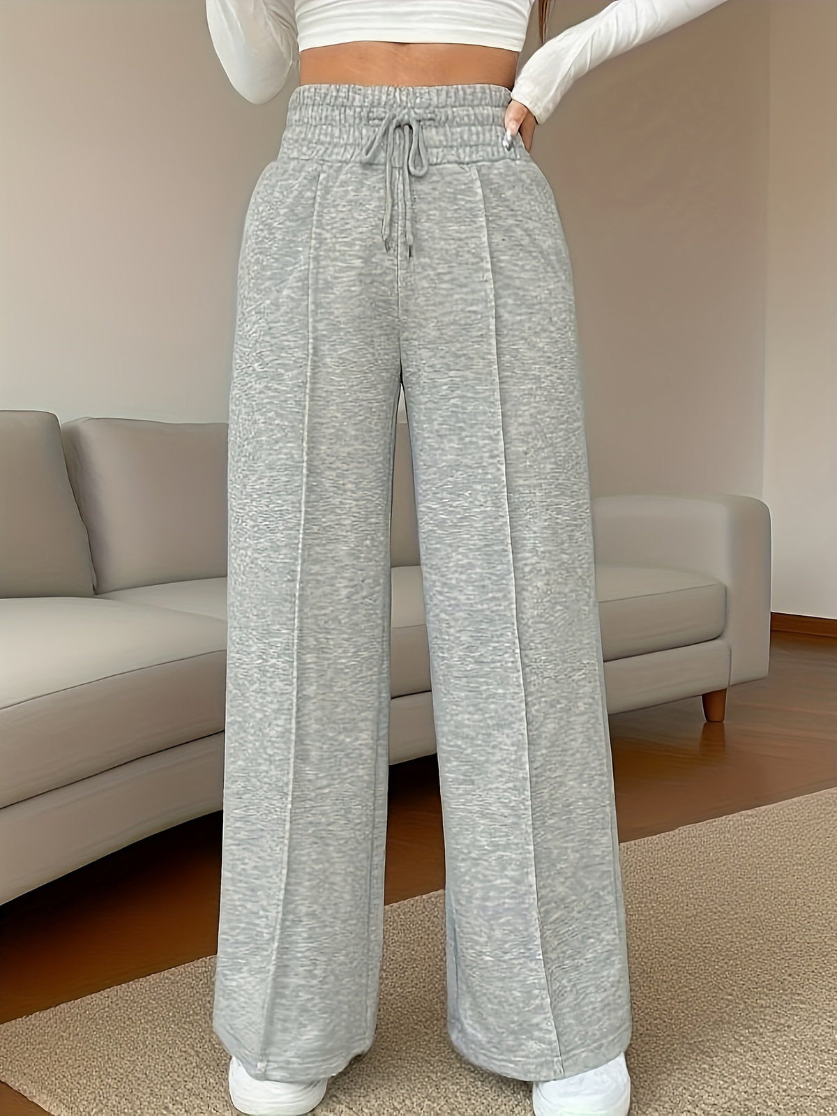 Rebecca | Cozy High-Waisted Wide-Leg Pants Image