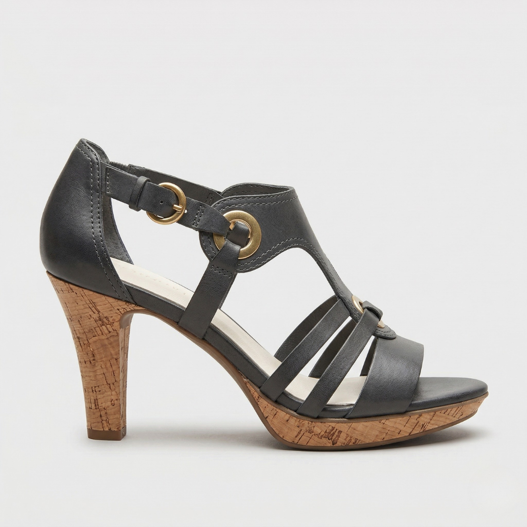 Serena | Orthopedic Strap Open Toe Heels Image