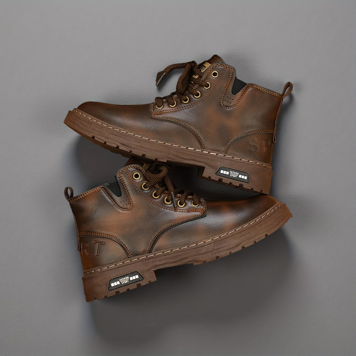 Archer | Rugged Lace-Up Ankle Boots Image
