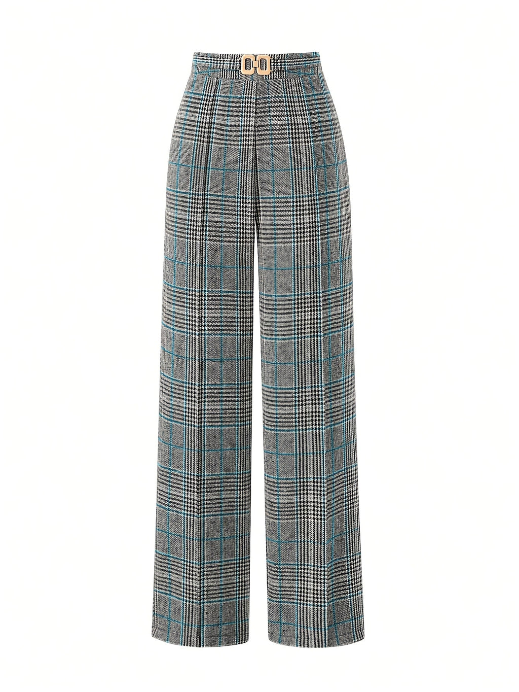 Matilda | Wide-Leg Plaid Trousers