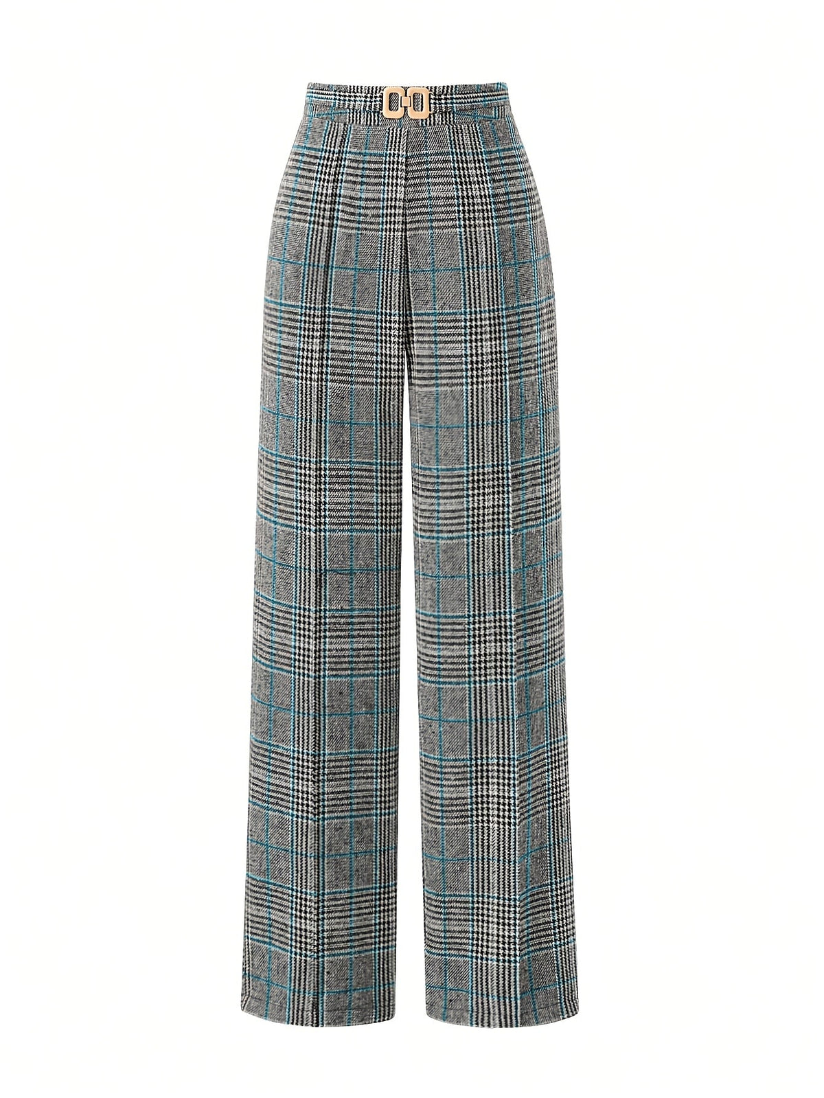 Matilda | Wide-Leg Plaid Trousers