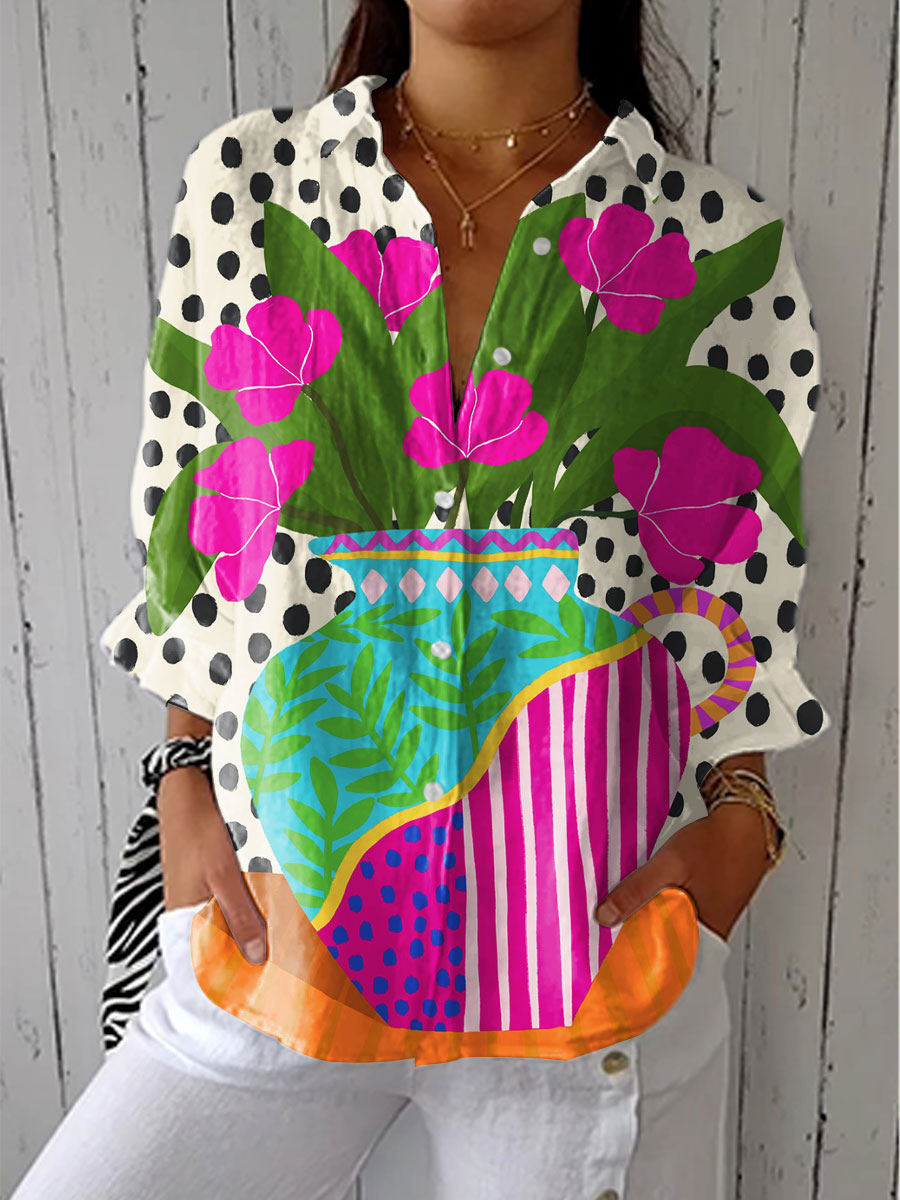 Nancy | Stylish Multicolor Blooming Blouse Image