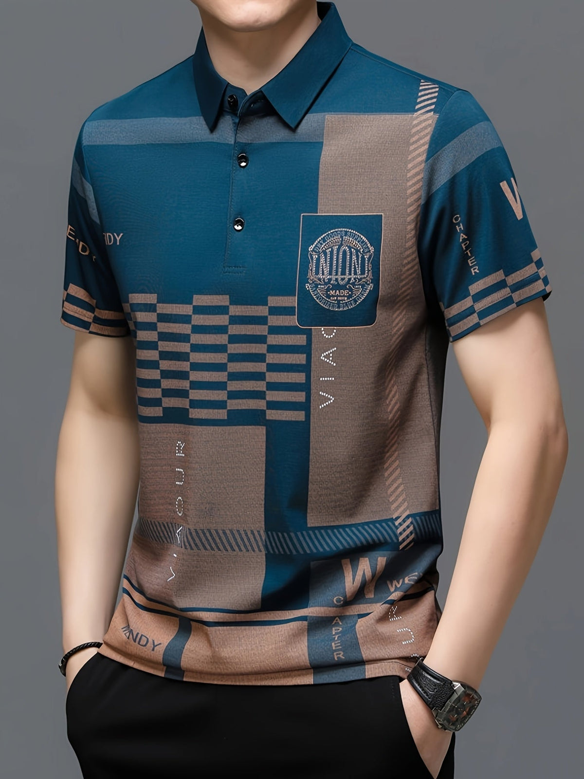 Nathaniel | Refined Colorblock Polo Shirt Image
