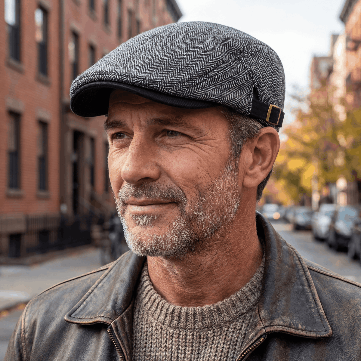 Adrian | Vintage Herringbone Driver Cap Image