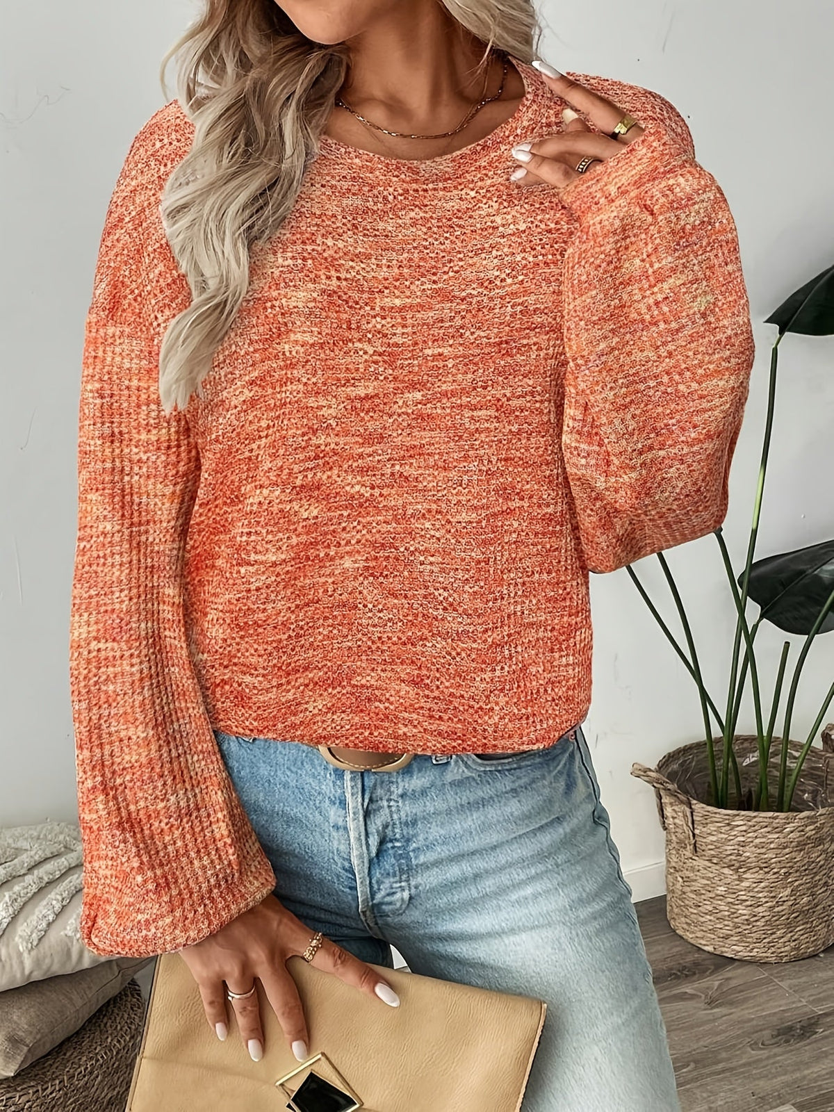 Katrina | Relaxed Waffle-Knit Sweater Image