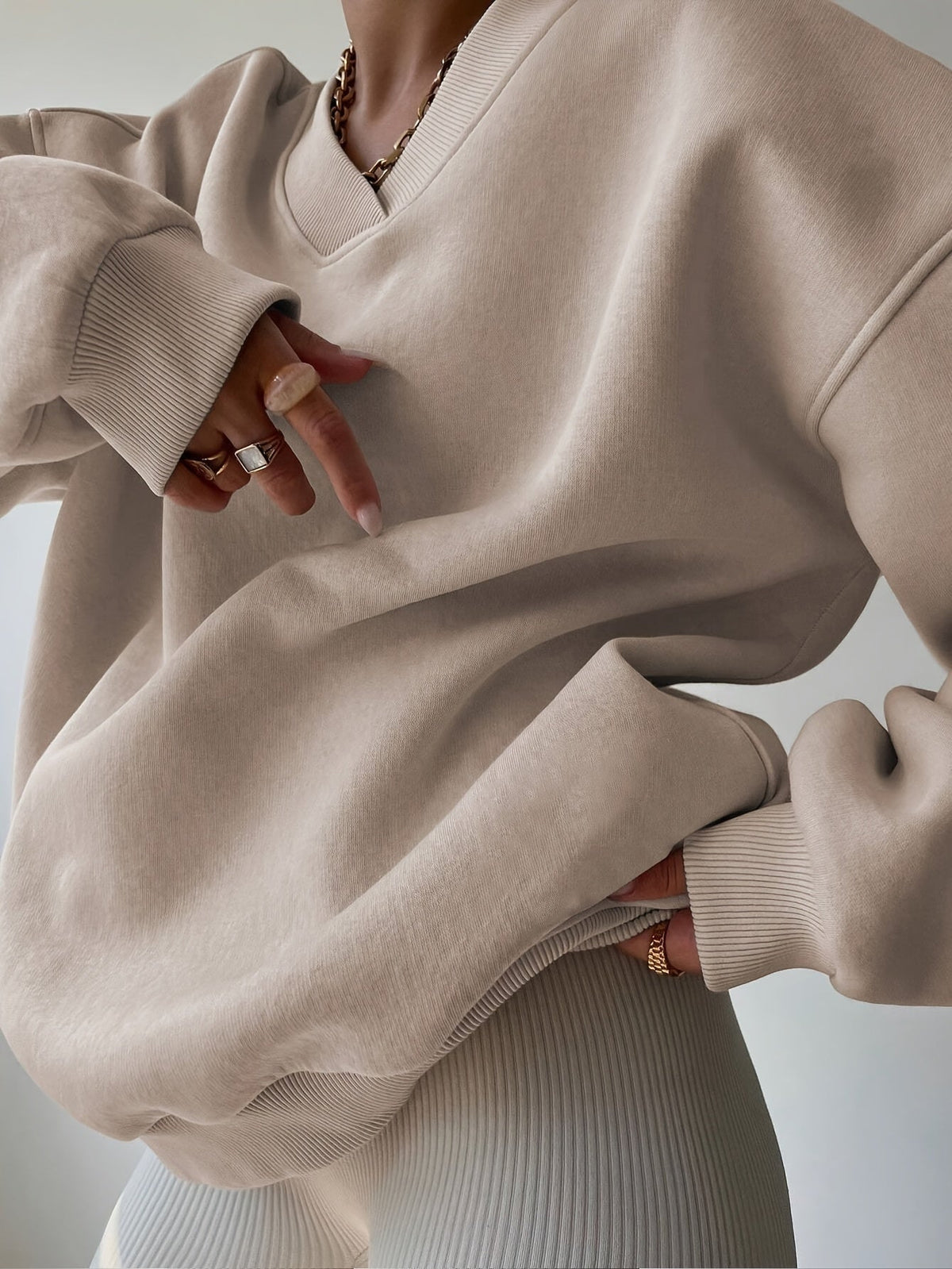 Hazel | Relaxed Half-Zip Sweatshirt Image