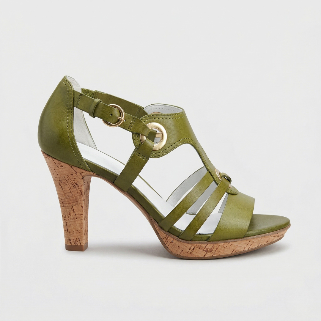 Serena | Orthopedic Strap Open Toe Heels Image