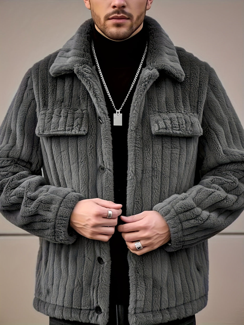 Owen | Textured Button-Up Jacket