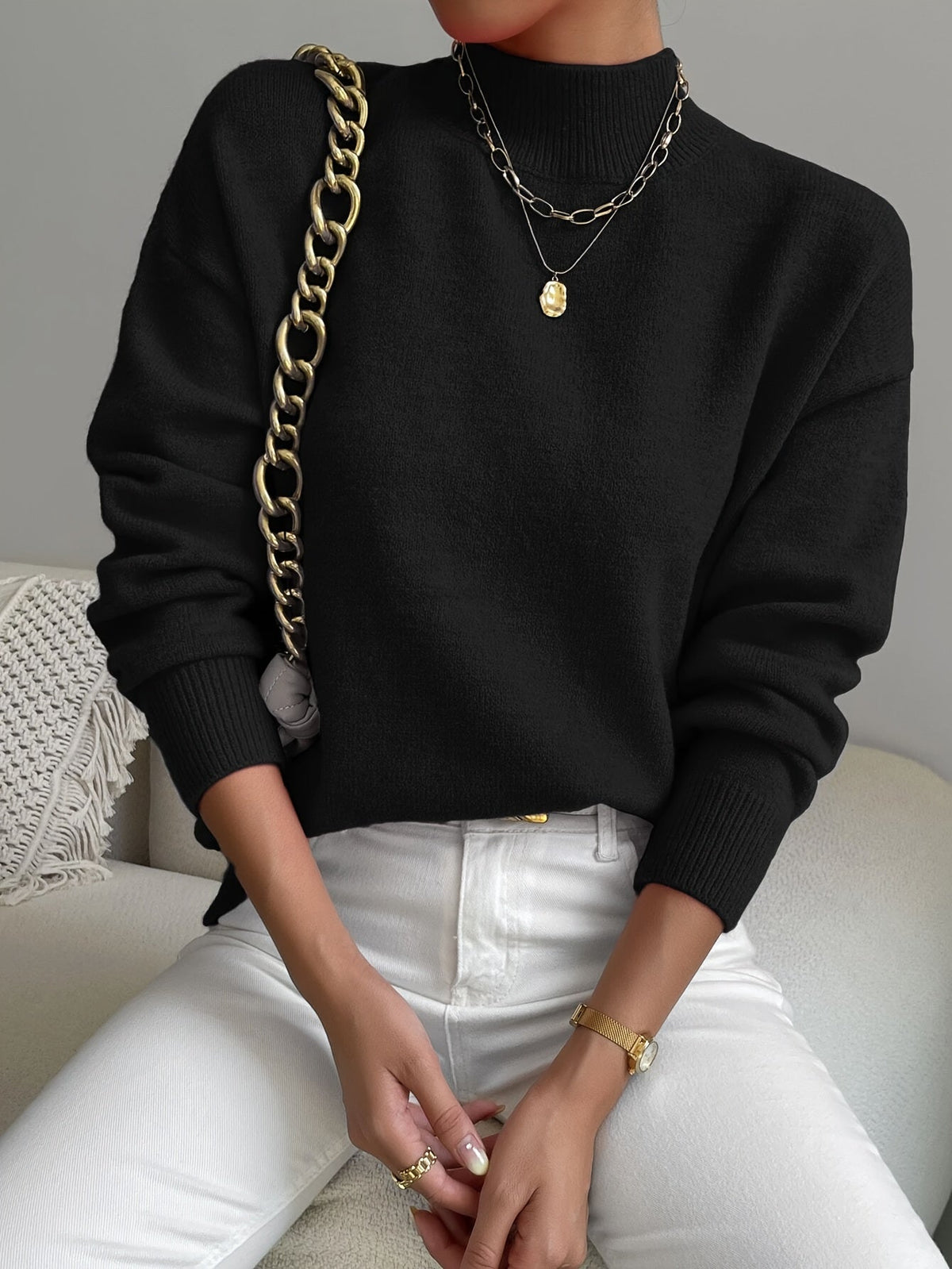 Lorelei | Refined Mock Neck Sweater Image
