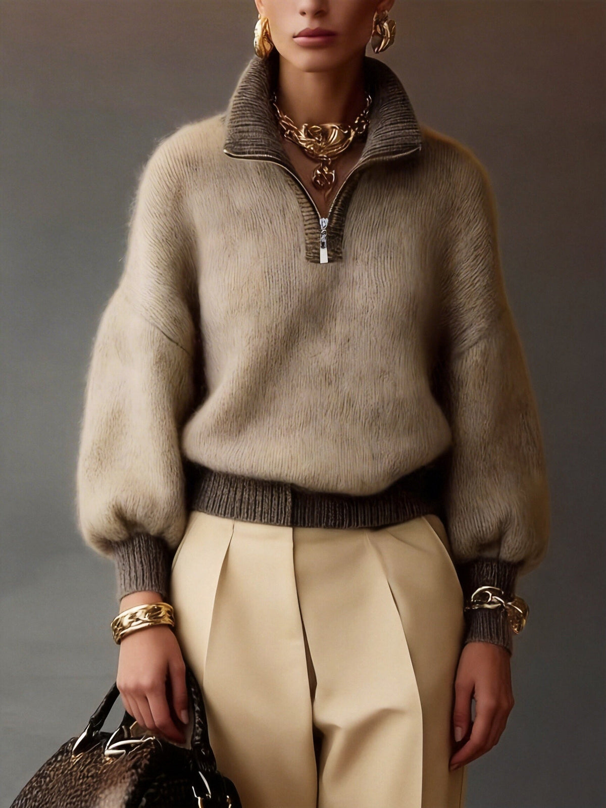 Cecily | Relaxed Half-Zip Sweater Image