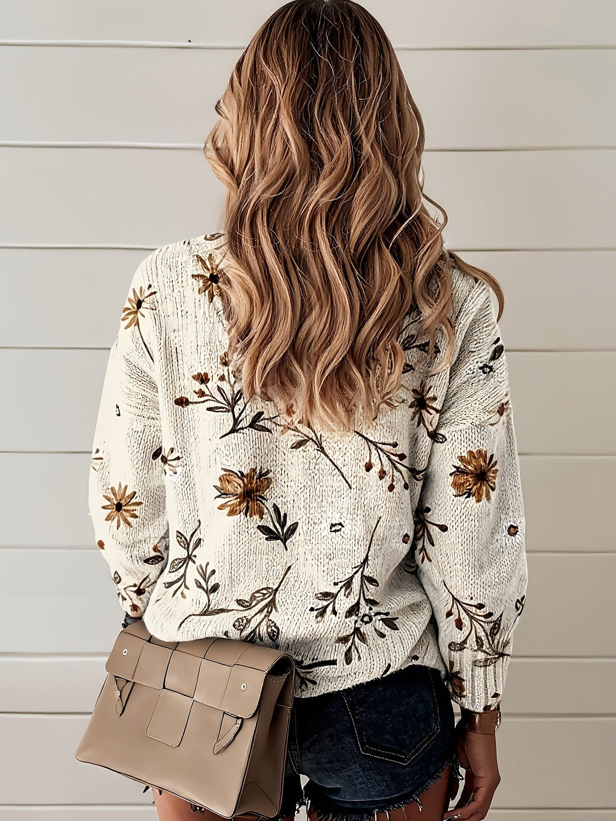 Ainsley | Floral V-Neck Sweater Image