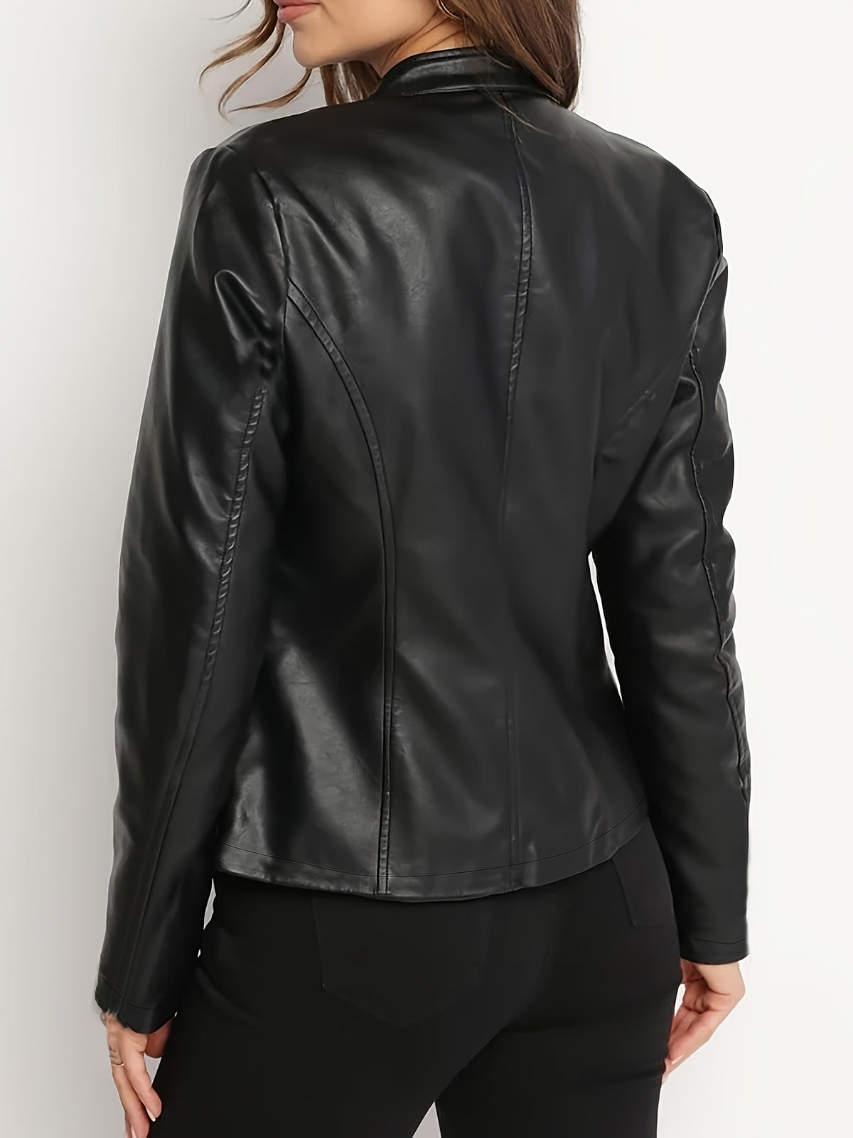 Vivian | Zip-Front Biker Jacket Image