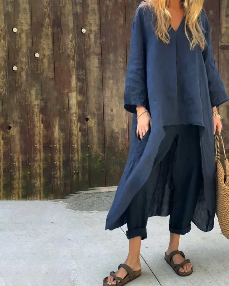 Stella | Elegant Loose V-Neck Set Image