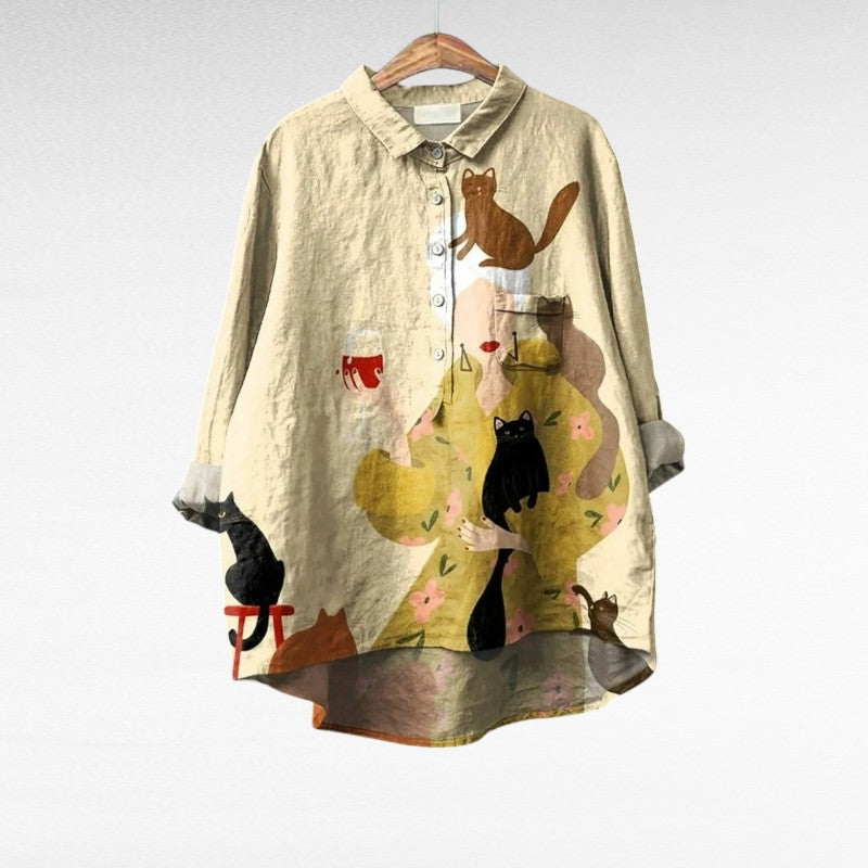 Kristine | Casual Artistic Collar Blouse Image