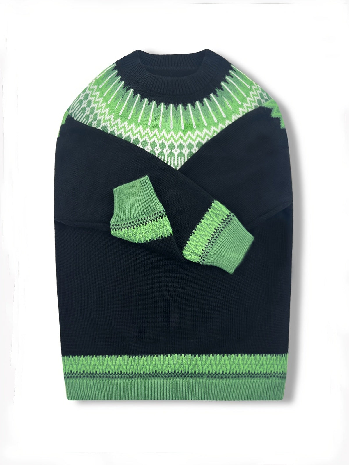 Brenna | Chunky Jacquard Round Neck Sweater Image