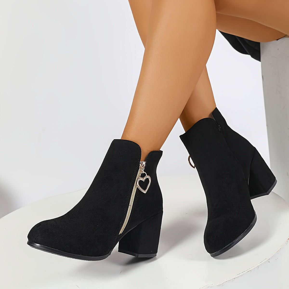 Penelope | Elegant Block-Heel Ankle Boots Image