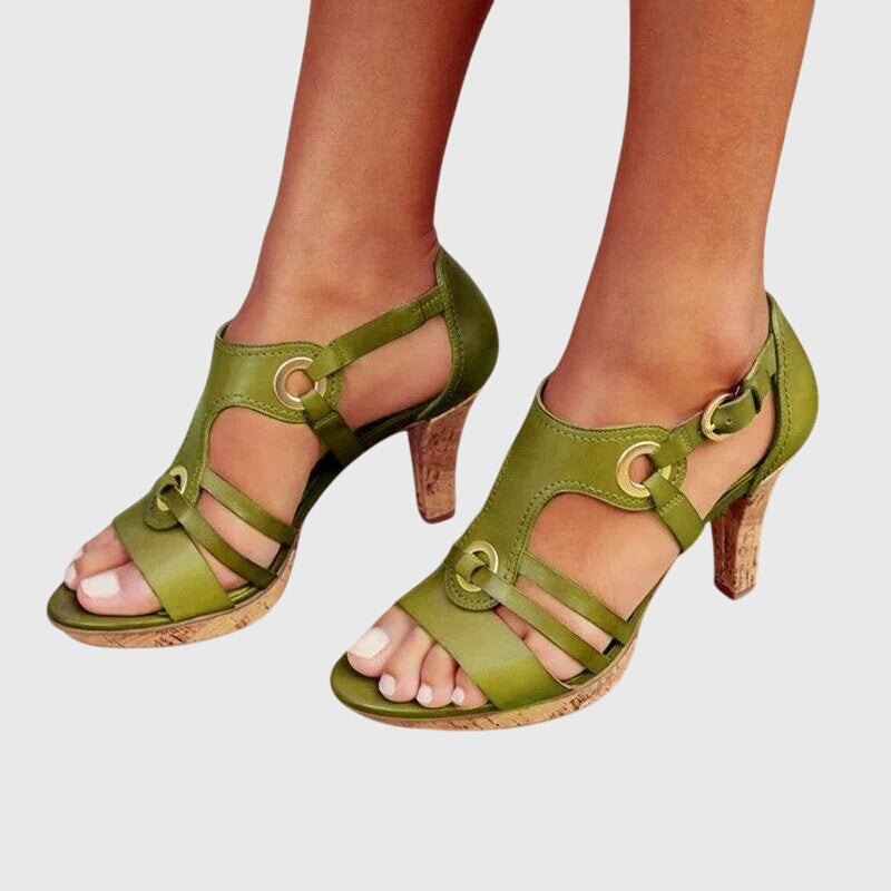 Stephanie | Premium Buckle Orthopedic Heels Image