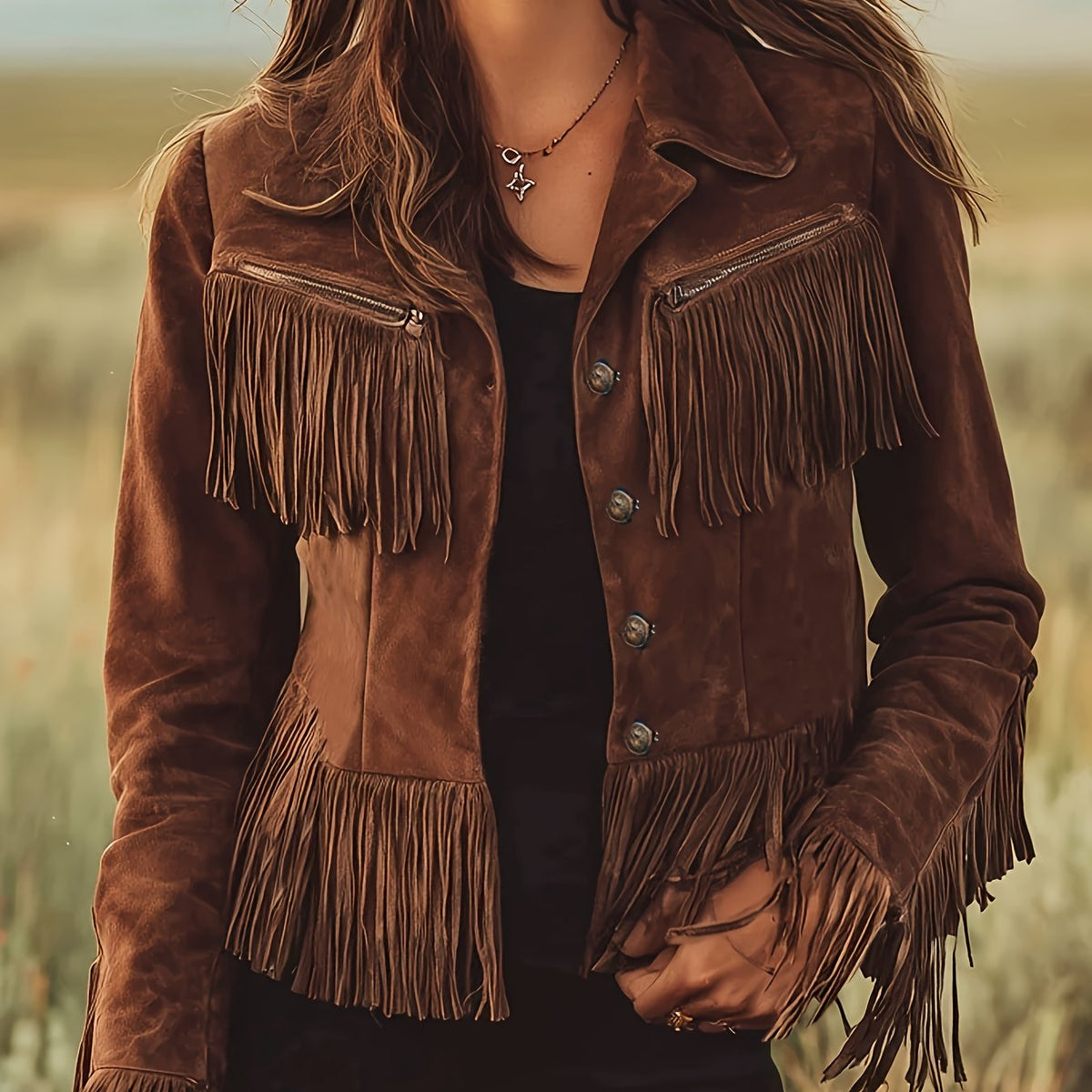 Cassia | Fringe Western Jacket Image