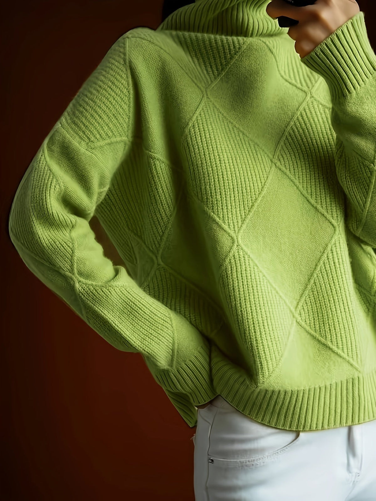 Maeve | Textured Turtleneck Sweater Image