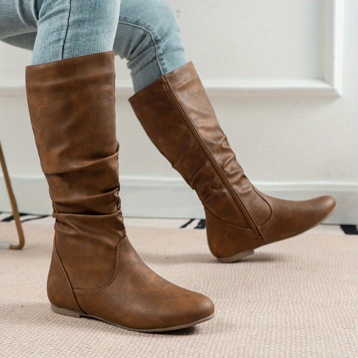 Maureen | Slouched Mid-Calf Boots Image