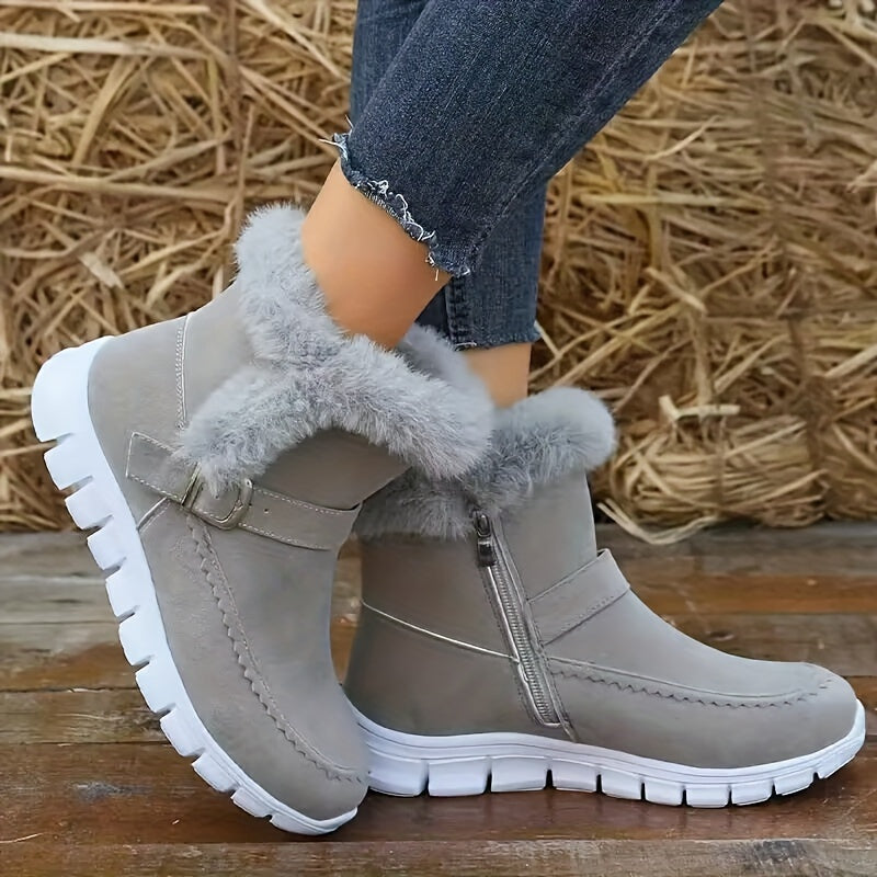 Nora | Cozy Plush-Trimmed Winter Boots Image