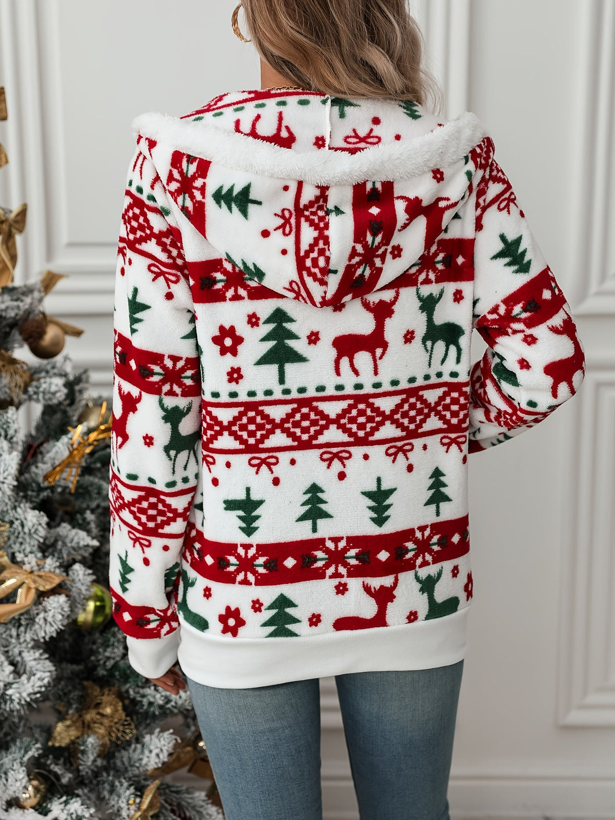 Coraline | Cozy Christmas Hooded Zip Cardigan Image