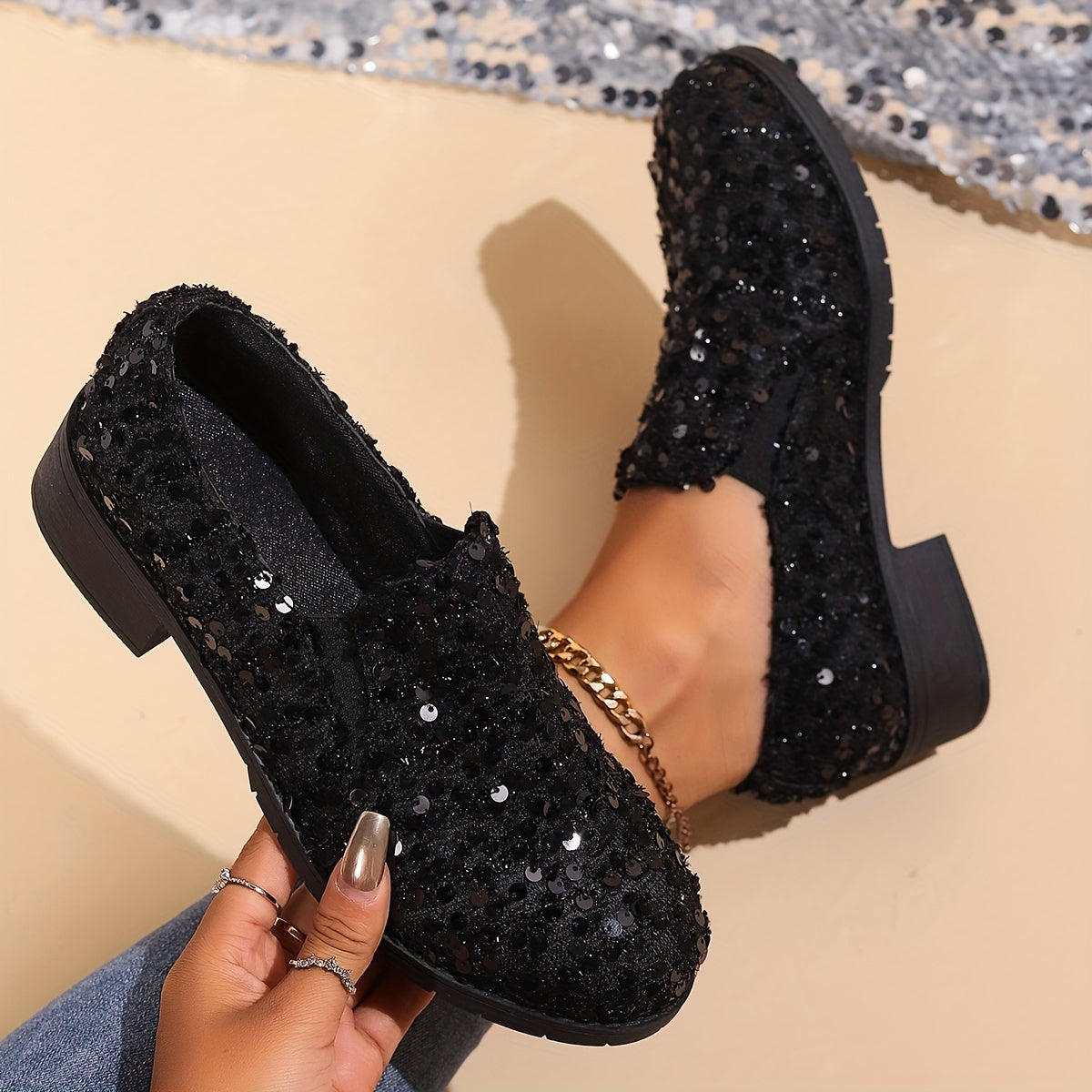 Bernadette | Sparkling Slip-On Loafers Image