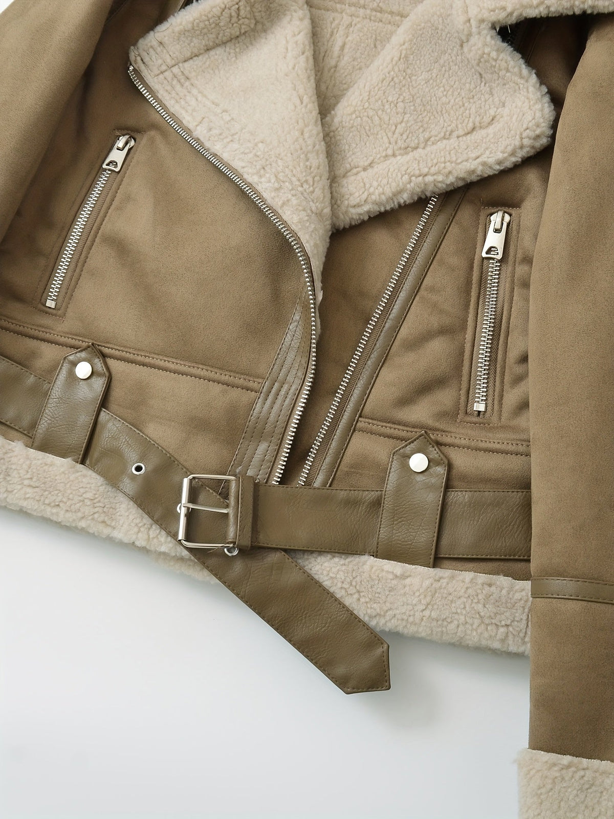 Clara | Belted Aviator Jacket Image