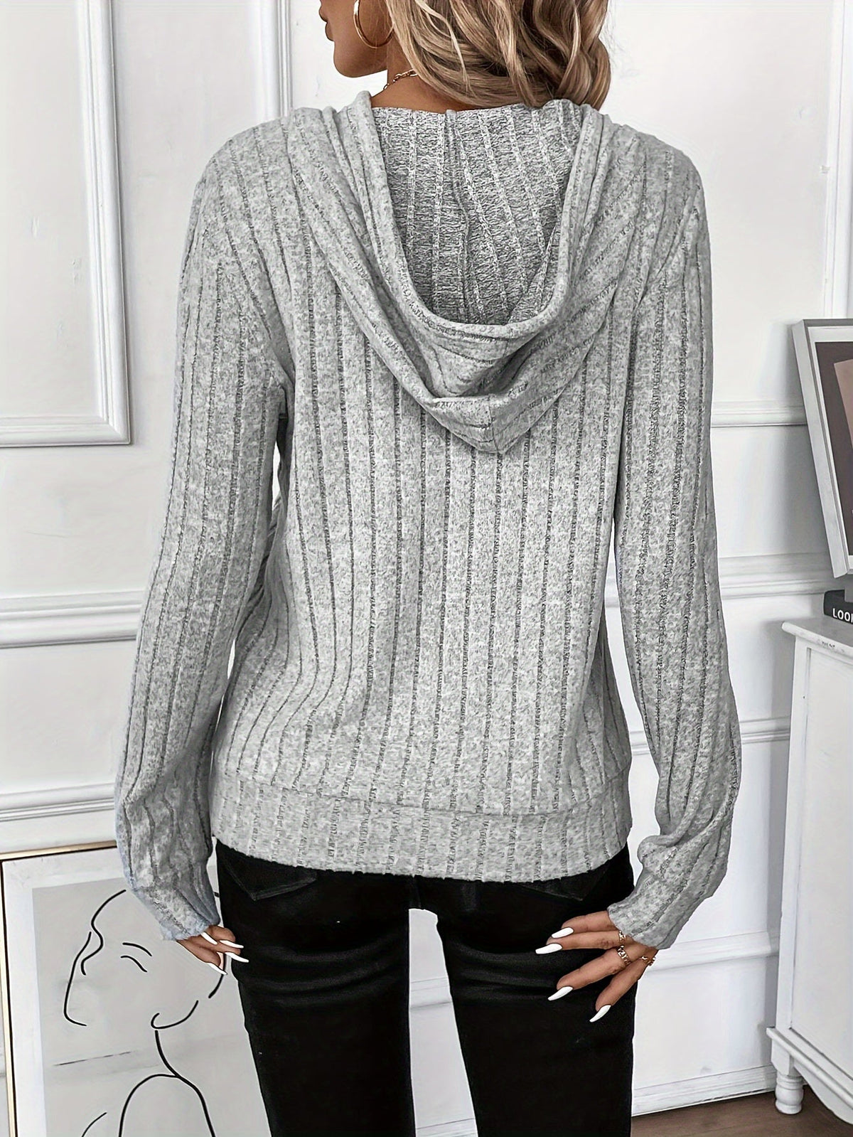 Thea | Cozy Textured Hoodie Image
