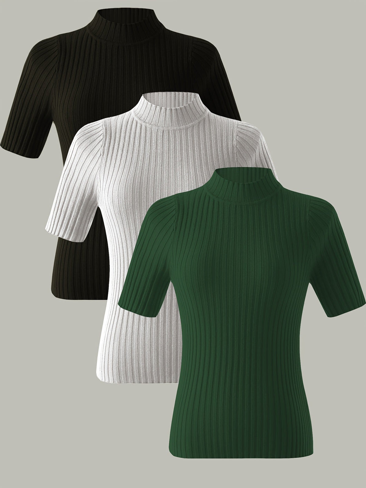 Verity | Ribbed Mock-Neck Top Image