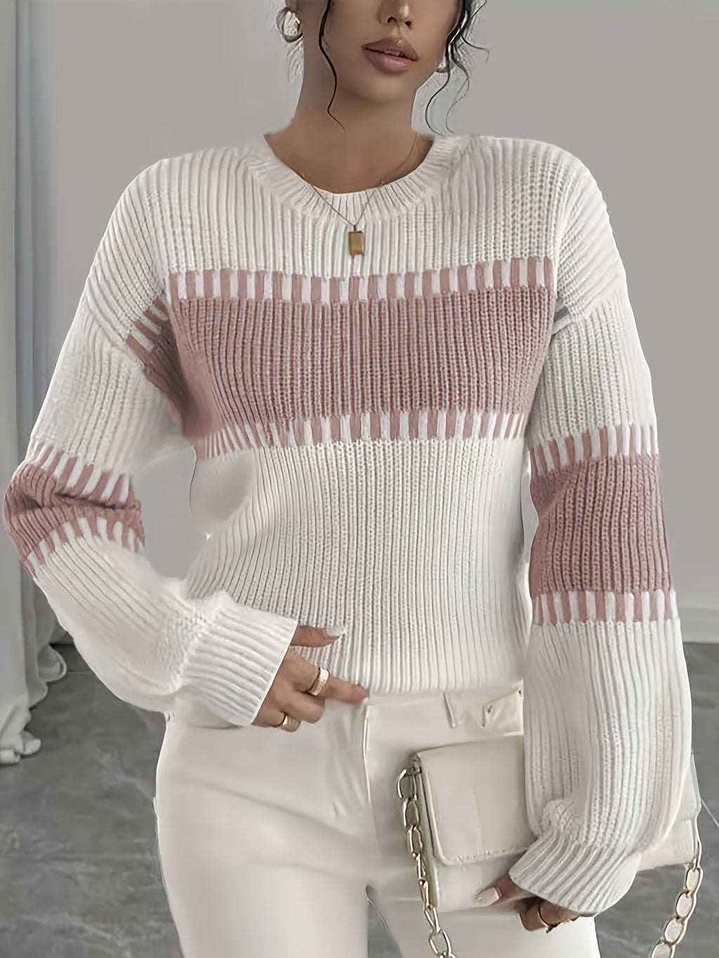 Adelaide | Colour-Block Striped Sweater