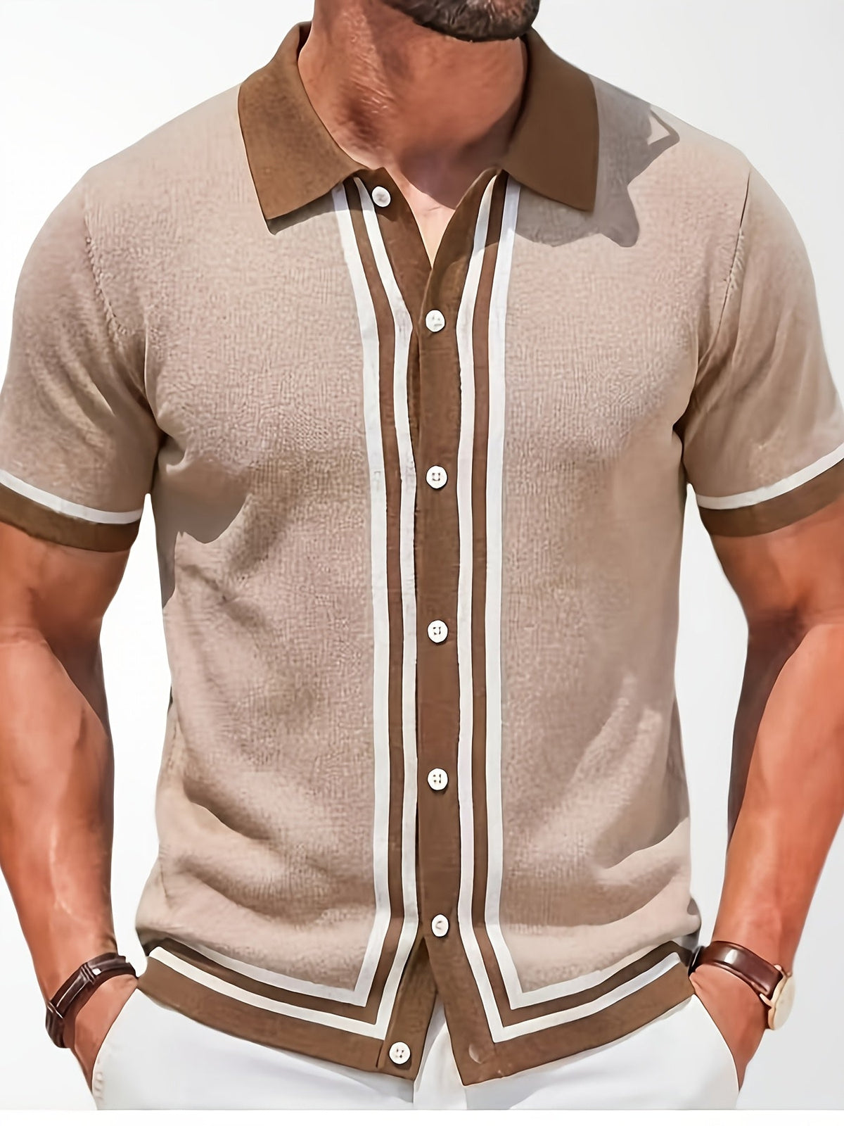 Douglas | Striped Short Sleeve Shirt Image