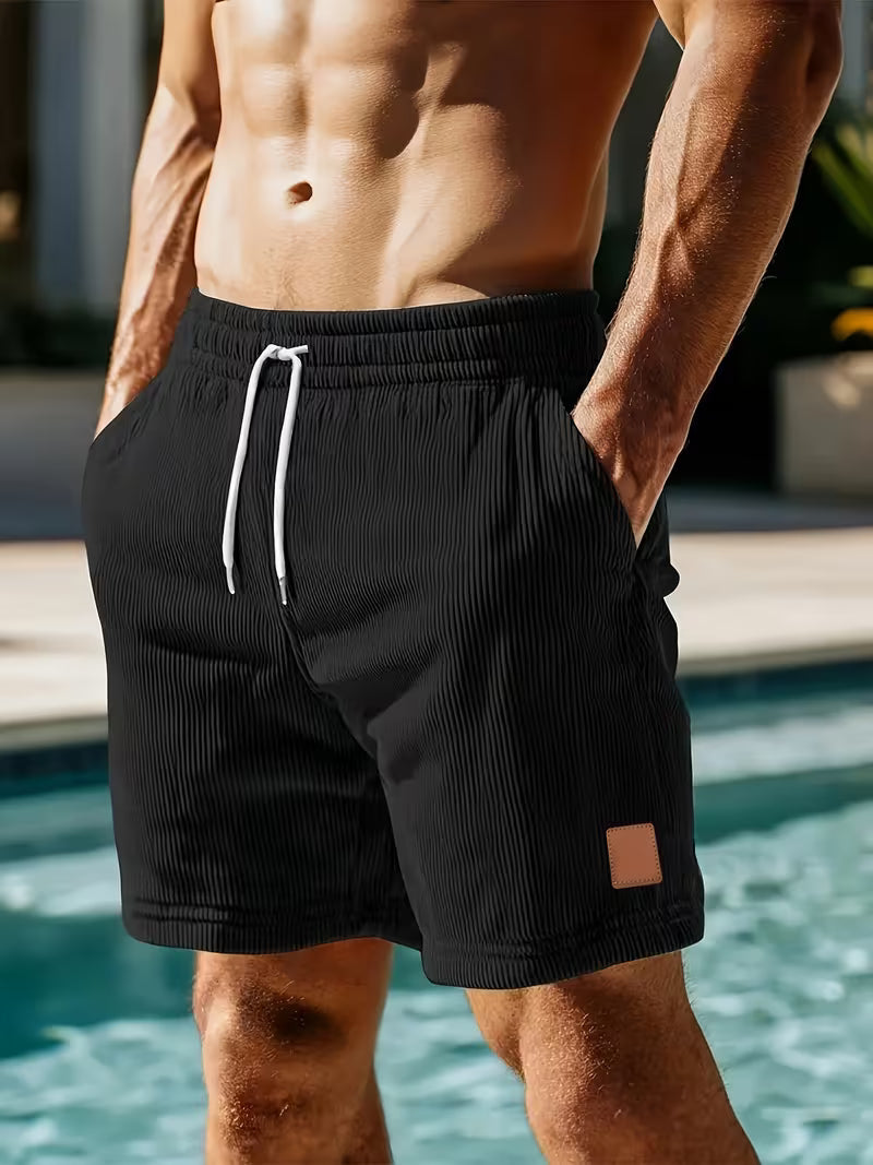 Lucio | Casual Corduroy Jogging Shorts Image