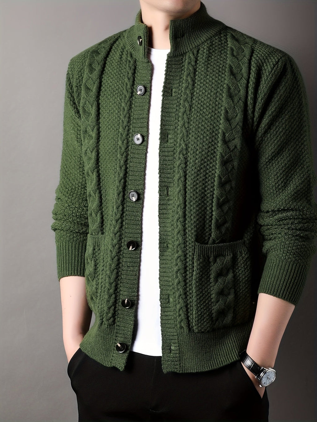 Sinclair | Textured Button-Front Cardigan