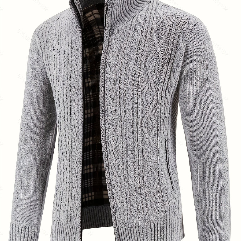Walter | Textured Full-Zip Cardigan