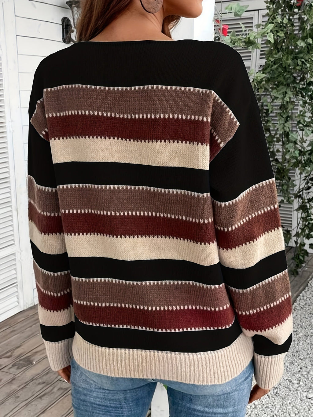 Maren | Cozy Striped Round-Neck Sweater