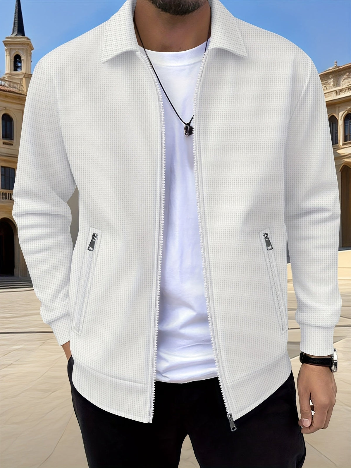 Cameron | Textured Zip Jacket Image