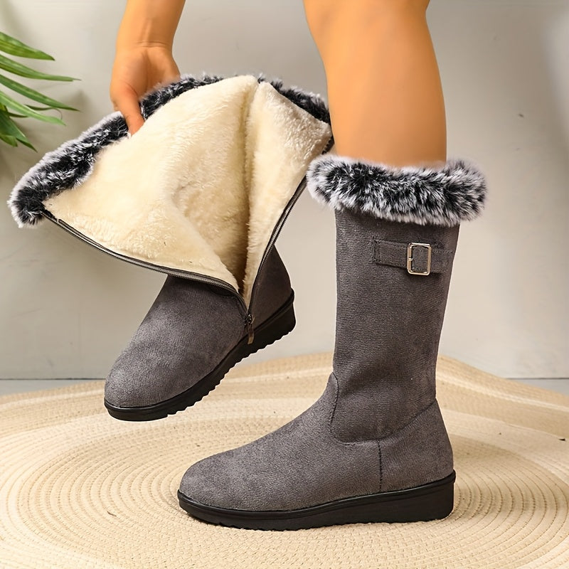 Katherine | Cozy Fur-Trimmed Winter Boots Image