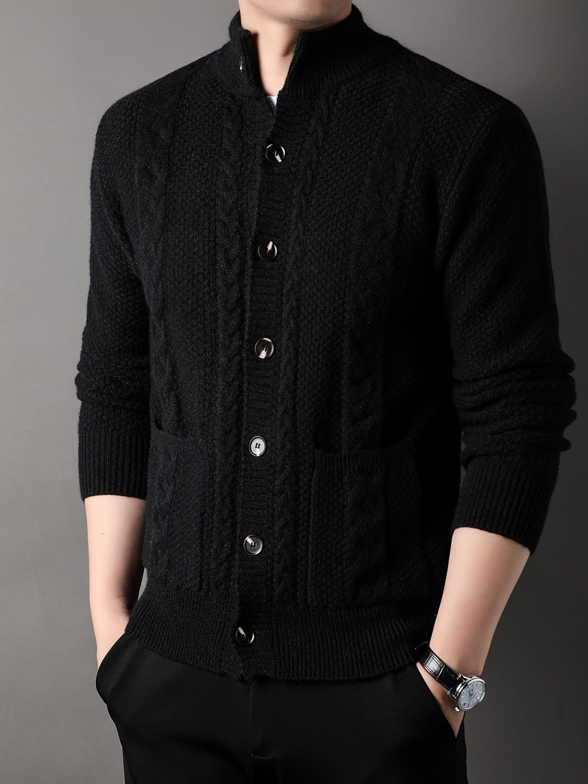 Sinclair | Textured Button-Front Cardigan