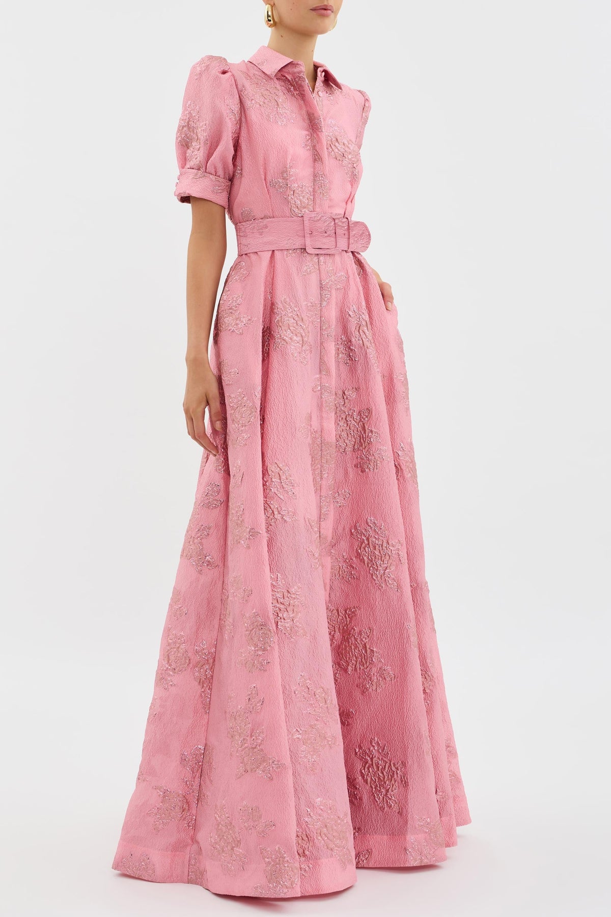 Gladys | Elegant Short Puffed Sleeves Dress Image