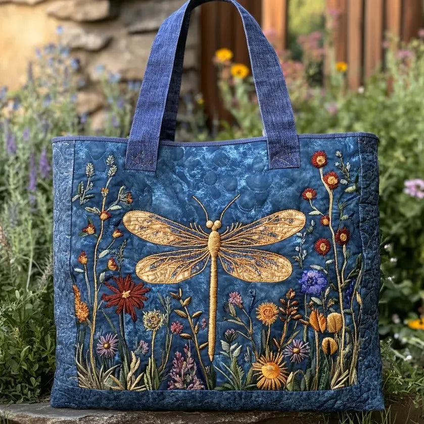 Catherine | Artistic Dragonfly Art Tote Bag Image