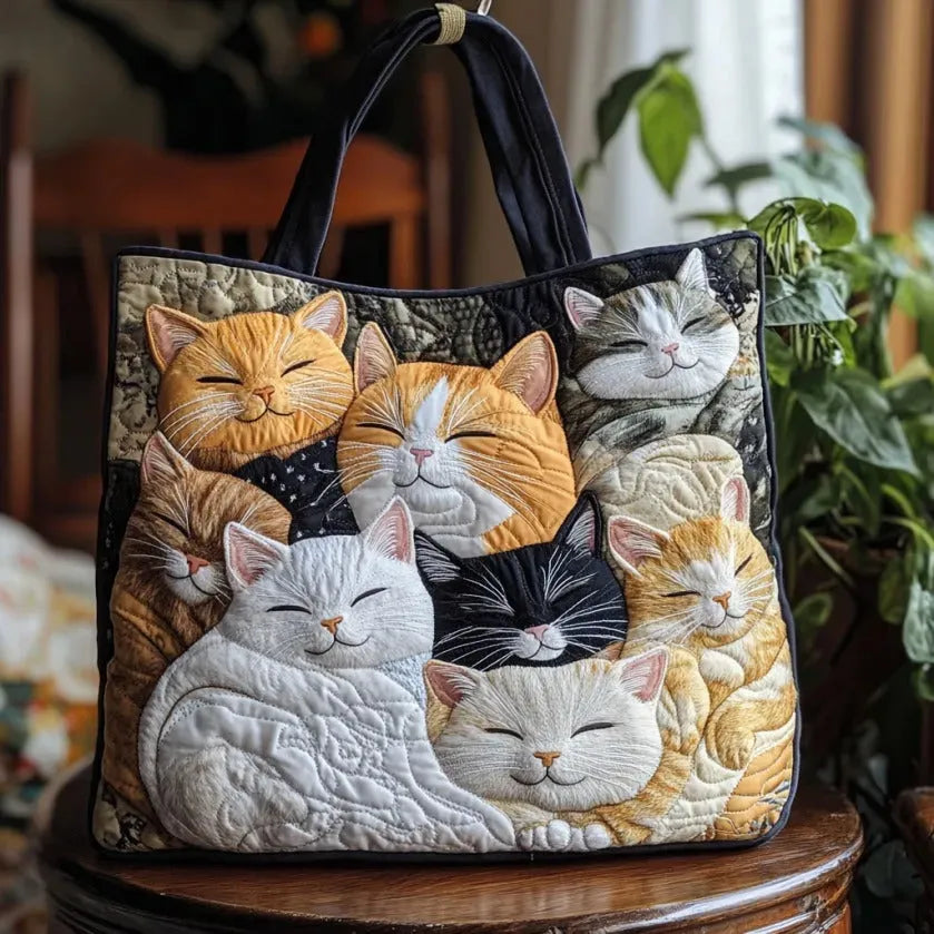 Cathy | Adorable Cat Art Tote Bag Image