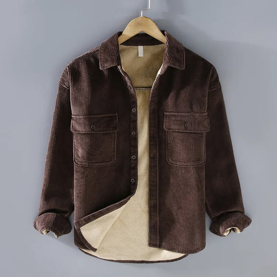 Harvey | Warm Ribbed Button-Front Jacket Image