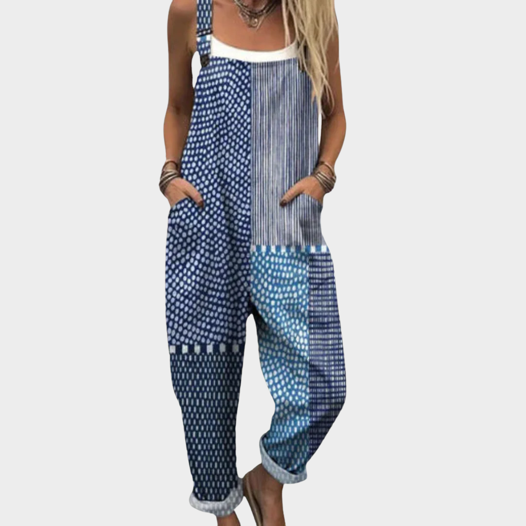 Perla | Stylish Multicolor Patch Comfortable Jumpsuit Image
