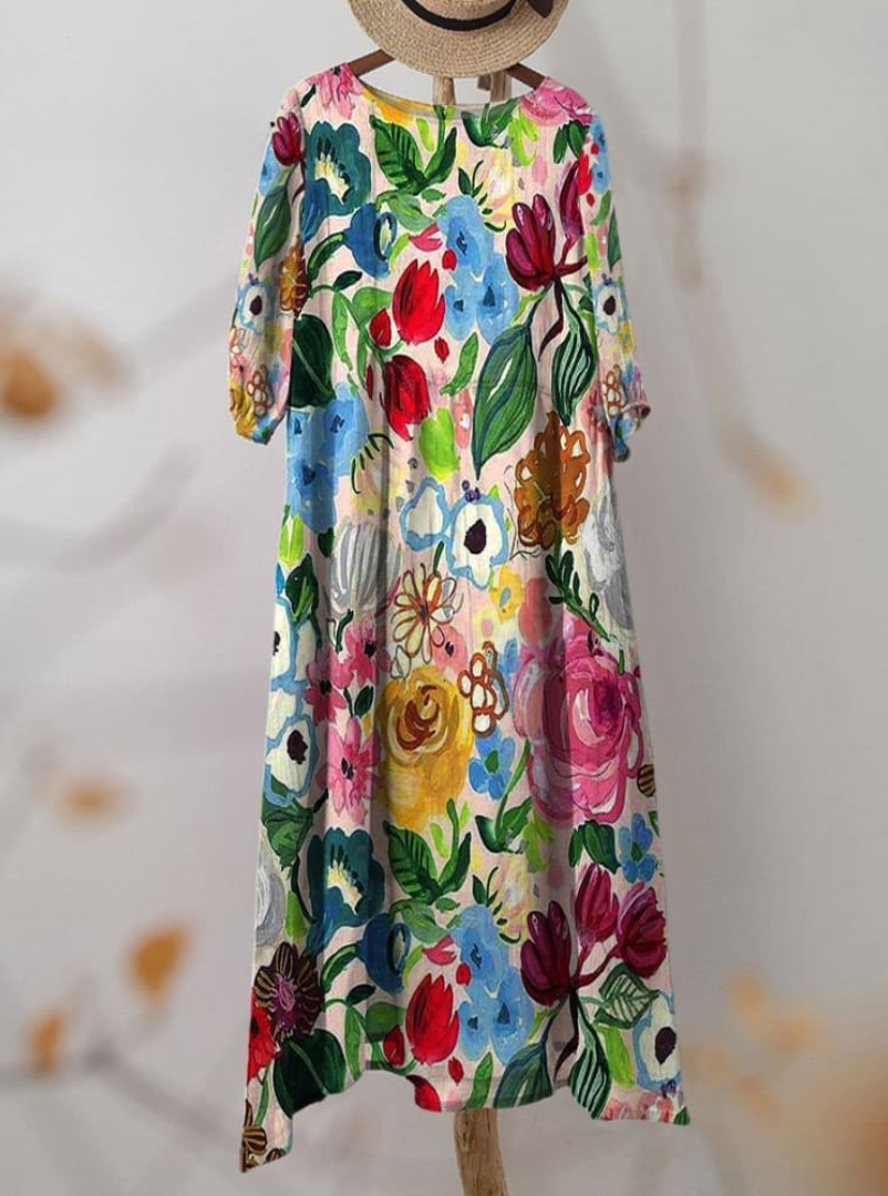 Marigold | Vibrant Floral Dress Image
