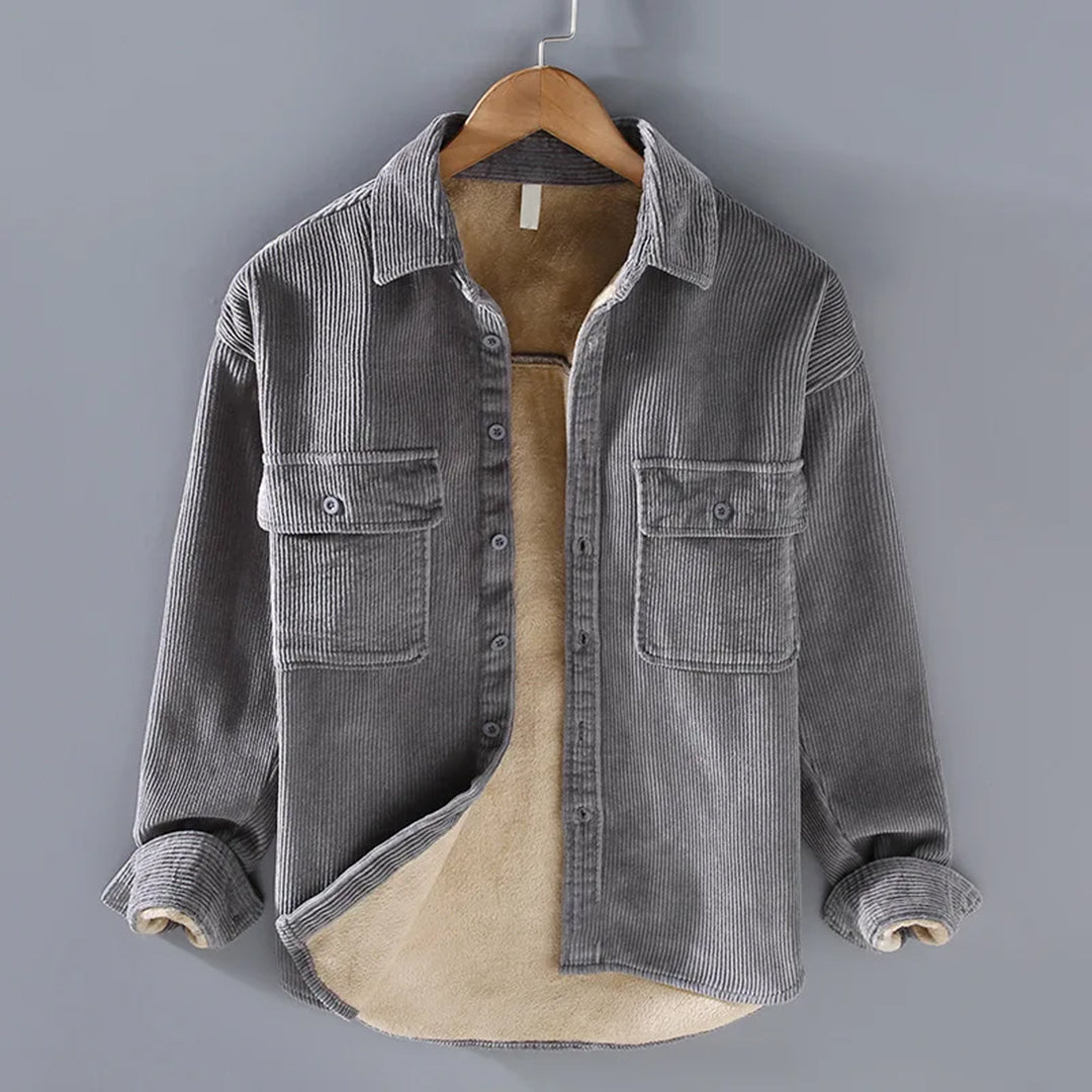 Harvey | Warm Ribbed Button-Front Jacket Image