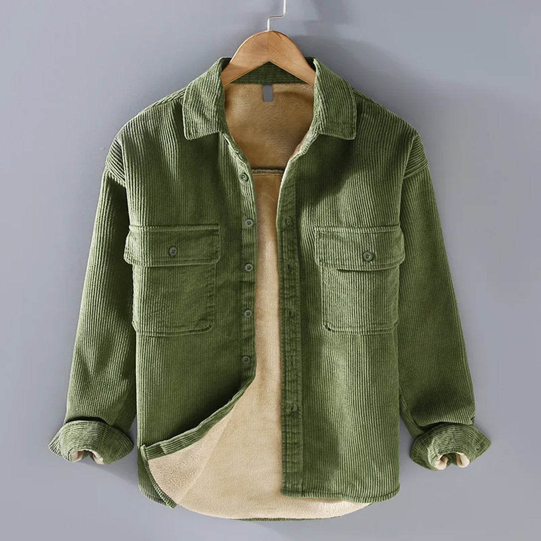 Harvey | Warm Ribbed Button-Front Jacket Image