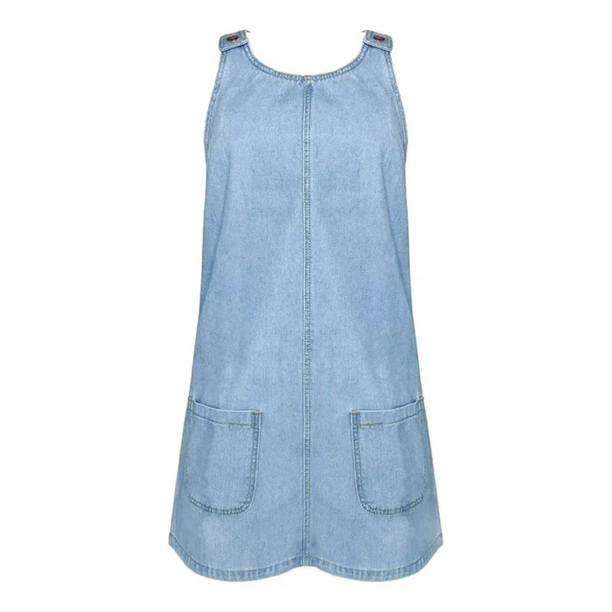 Deby | Comfortable Sleeveless Denim Dress Image